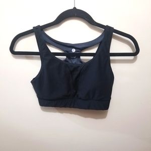 Old Navy Active Black Gray Athletic Workout Athleisure Sports Bra Size Small